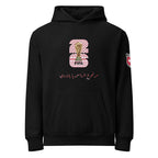 Black urban hoodie with FIFA World Cup trophy and Arabic script, oversized fit, front kangaroo pocket, and ribbed cuffs.